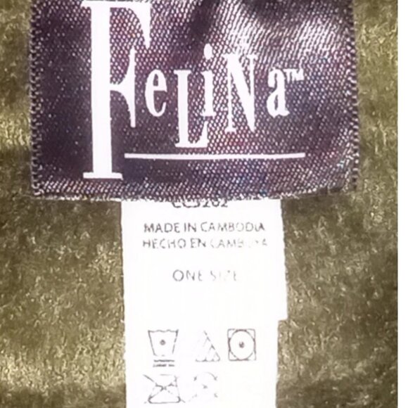 NWT Felina Olive Fleece Poncho One Size Cozy Pullover with Kangaroo Pocket - Picture 5 of 6